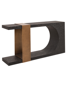 Console noir/doré BAZEL | Mobilier Design Loft Attitude