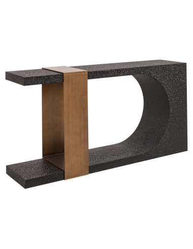 Black/Gold BAZEL Console Table | Designer Furniture Loft Attitude