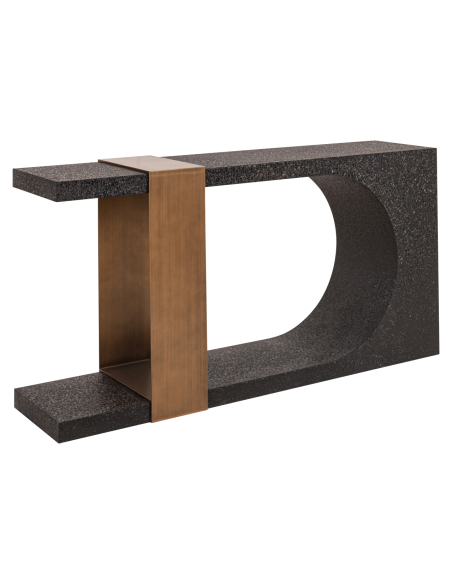 Console noir/doré BAZEL | Mobilier Design Loft Attitude