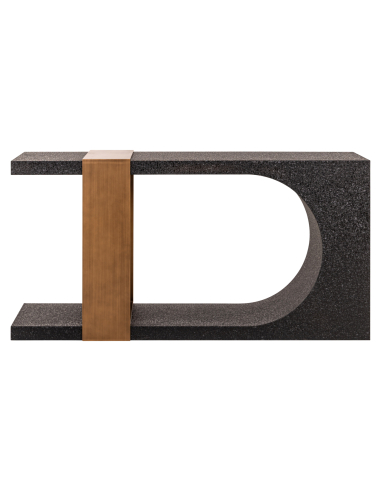 Zwarte/gouden console BAZEL | Designmeubels Loft Attitude