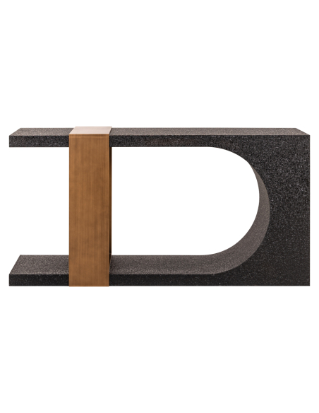 Console noir/doré BAZEL | Mobilier Design Loft Attitude