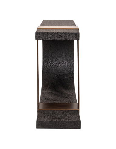 Console noir/doré BAZEL | Mobilier Design Loft Attitude