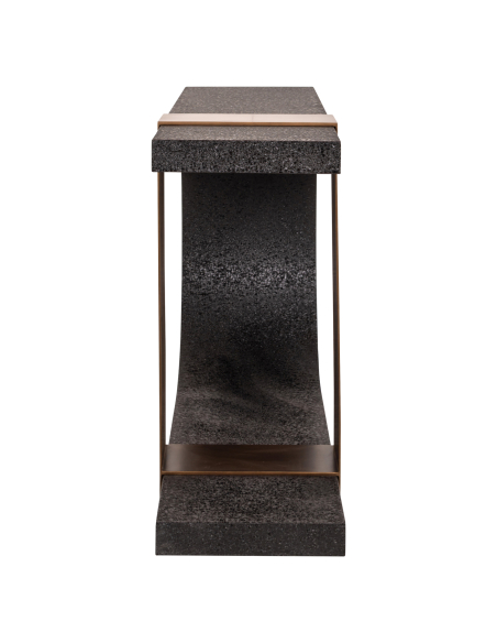 Console noir/doré BAZEL | Mobilier Design Loft Attitude