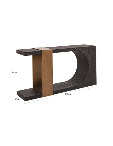Consolle nero/oro BAZEL | Arredamento di Design Loft Attitude
