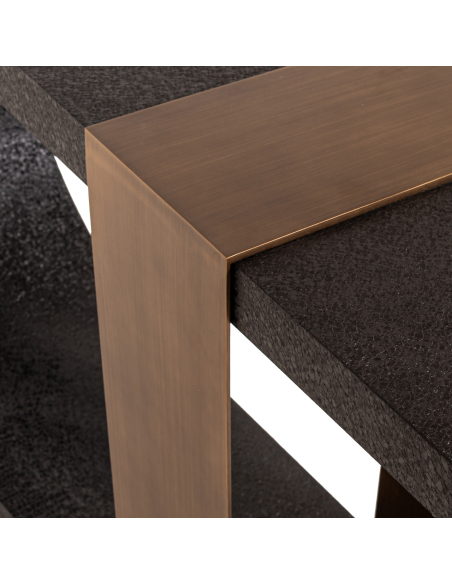 Console noir/doré BAZEL | Mobilier Design Loft Attitude
