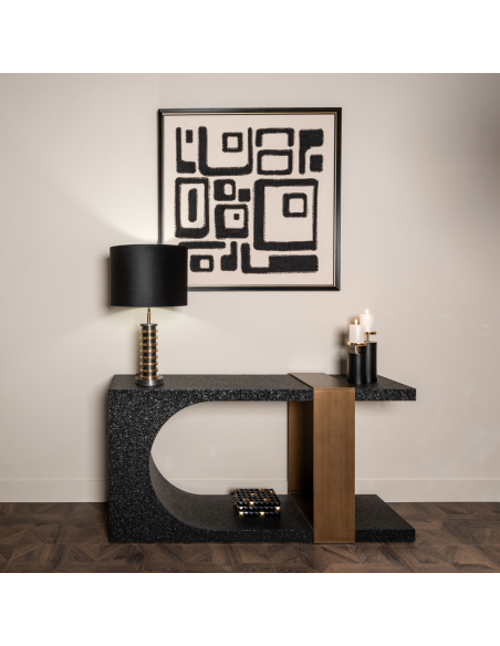 Consolle nero/oro BAZEL | Arredamento di Design Loft Attitude