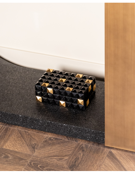 Console noir/doré BAZEL | Mobilier Design Loft Attitude