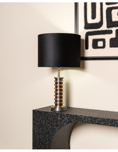 Console noir/doré BAZEL | Mobilier Design Loft Attitude