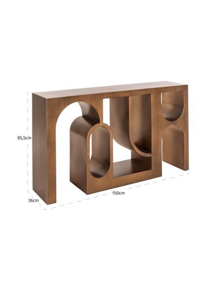 Consola dorada cepillada LUGANO | Mobiliario Loft Attitude