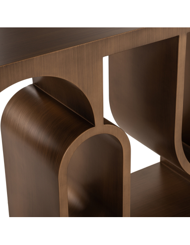 Consola dorada cepillada LUGANO | Mobiliario Loft Attitude