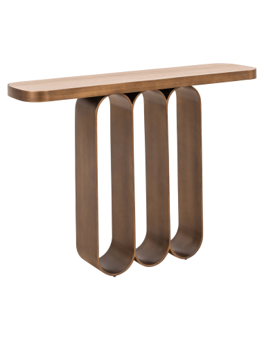 Consola dorada cepillada LOCARNO | Mobiliario Loft Attitude