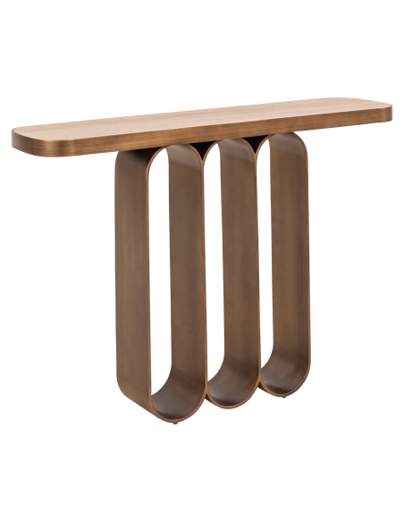 Consola dorada cepillada LOCARNO | Mobiliario Loft Attitude