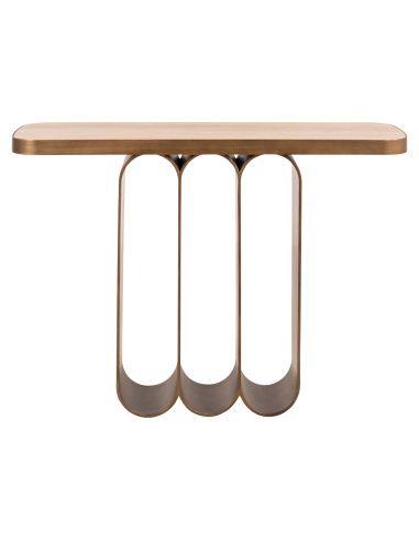 Brushed gold console table LOCARNO | Furniture Loft Attitude
