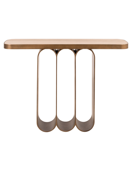 Consola dorada cepillada LOCARNO | Mobiliario Loft Attitude