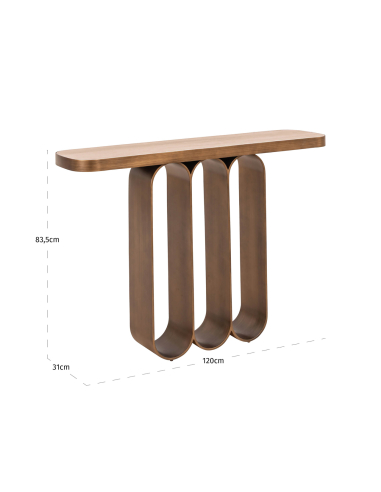 Geborstelde gouden console LOCARNO | Meubels Loft Attitude