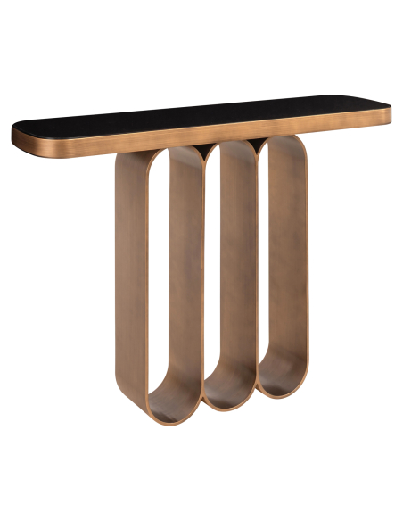 Consola dorada cepillada LOCARNO | Mobiliario Loft Attitude