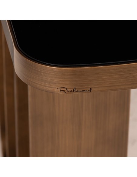 Console doré brossé LOCARNO | Mobilier Loft Attitude