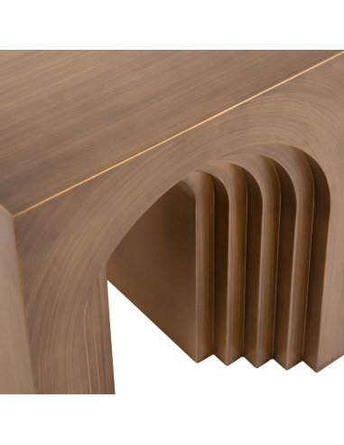 Table d'appoint doré brossé VEVEY | Déco Loft Attitude