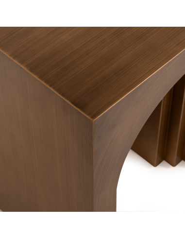 Table d'appoint doré brossé VEVEY | Déco Loft Attitude