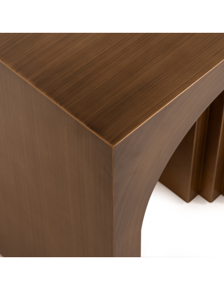 Brushed gold side table VEVEY | Décor Loft Attitude
