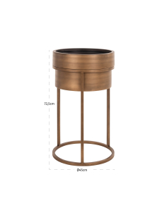 Pot de fleurs Chadd brushed gold 2