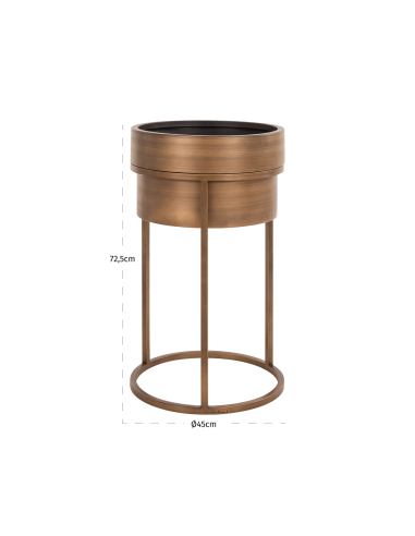 Vaso da fiori dorato spazzolato CHADD | Arredamento Loft Attitude