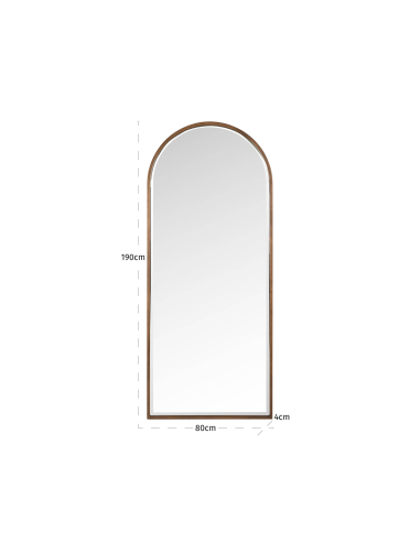 Espejo de pared arco dorado cepillado 190 MAYLINN