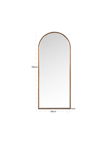 190 MAYLINN brushed gold arch wall mirror