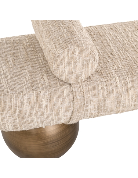 Alexander Jones beige angora bench (Geneva)