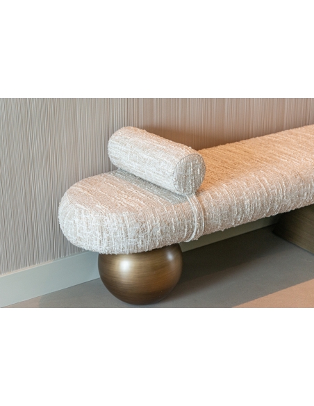 Alexander Jones beige angora bench (Geneva)