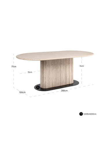 Eettafel La Cantera beige 200