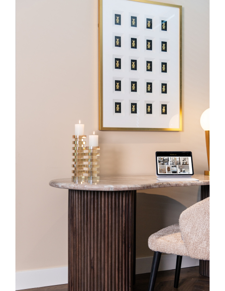 Escritorio beige empolvado RASHFORD | Mobiliario Loft Attitude
