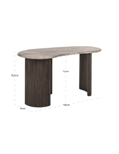 Escritorio beige empolvado RASHFORD | Mobiliario Loft Attitude