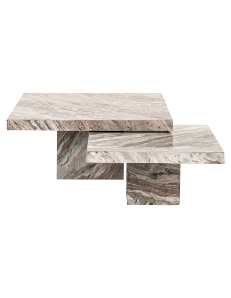 Set di 2 tavolini bassi beige cipria | Loft Attitude
