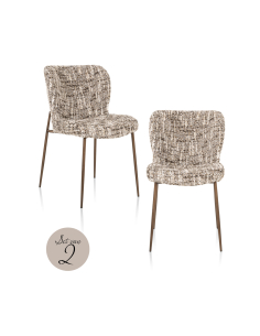 Lot de 2 Chaises de Salle à Manger brun Omara ODARBY