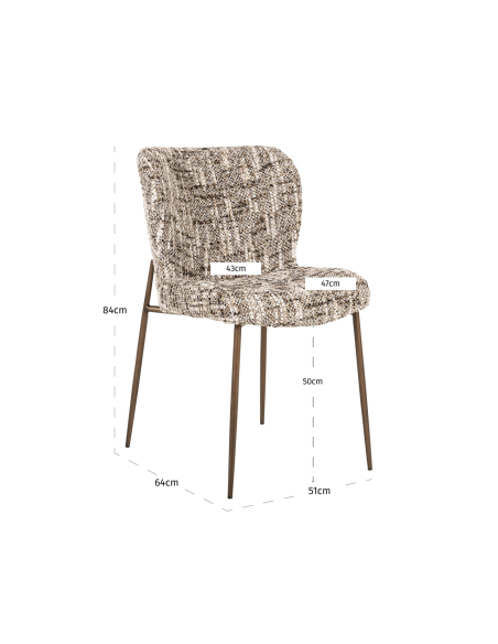 Set of 2 Brown Dining Chairs Omara ODARBY