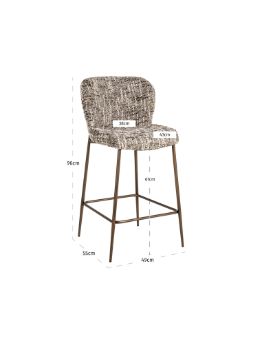 Brown Omara ODARBY counter stool | Loft Attitude