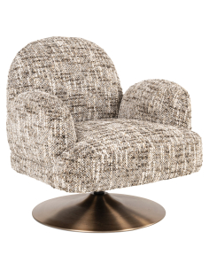 Brown Omara swivel lounge chair | Loft Attitude