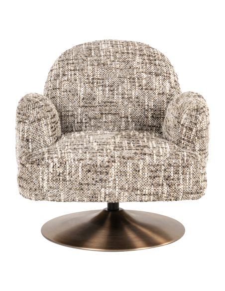 Brown Omara swivel lounge chair | Loft Attitude
