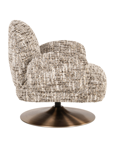 Sillón lounge marrón Omara giratorio | Loft Attitude