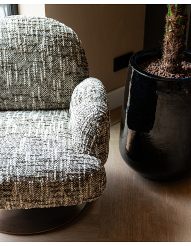 Sillón lounge marrón Omara giratorio | Loft Attitude