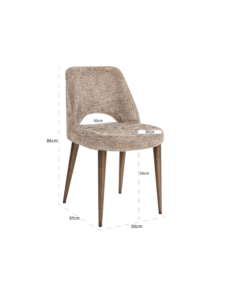 Lot 2 Chaises Salle à Manger naturel Lovely DELPHINE