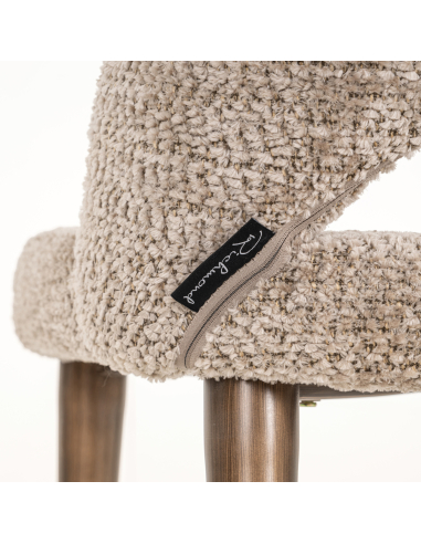 Lote de 2 Cadeiras de Sala de Jantar natural Lovely DELPHINE