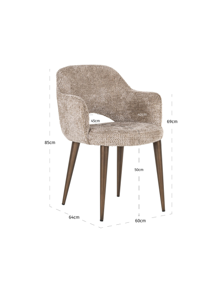 Natural dining chair Lovely DELPHINA