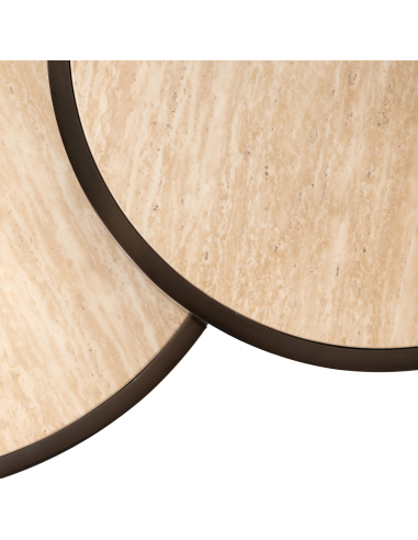 Set of 2 beige Coffee Tables RONSON | Loft Attitude