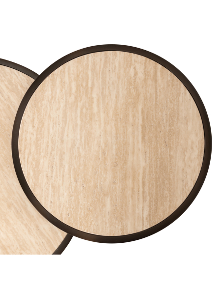 Lot de 2 Tables Basses beige RONSON | Loft Attitude