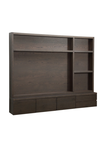 Lachance brown TV stand 3-doors 2-drawers