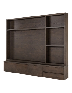 Meuble TV Lachance brown  3-doors 2-drawers 2