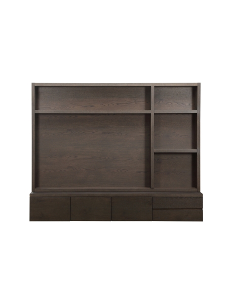 Lachance brown TV stand 3-doors 2-drawers