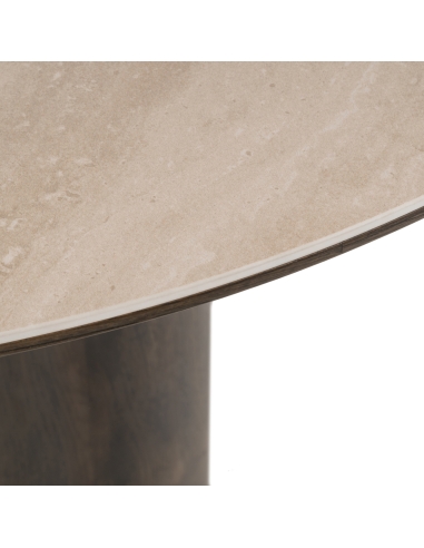 Ritz brown dining table 120Ø